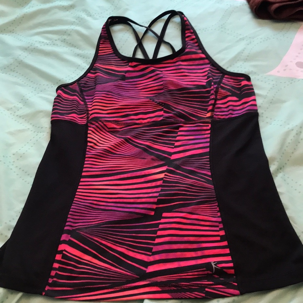 Danskin Now XS pink and purple tank top